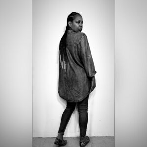 Side Stitch Denim Top